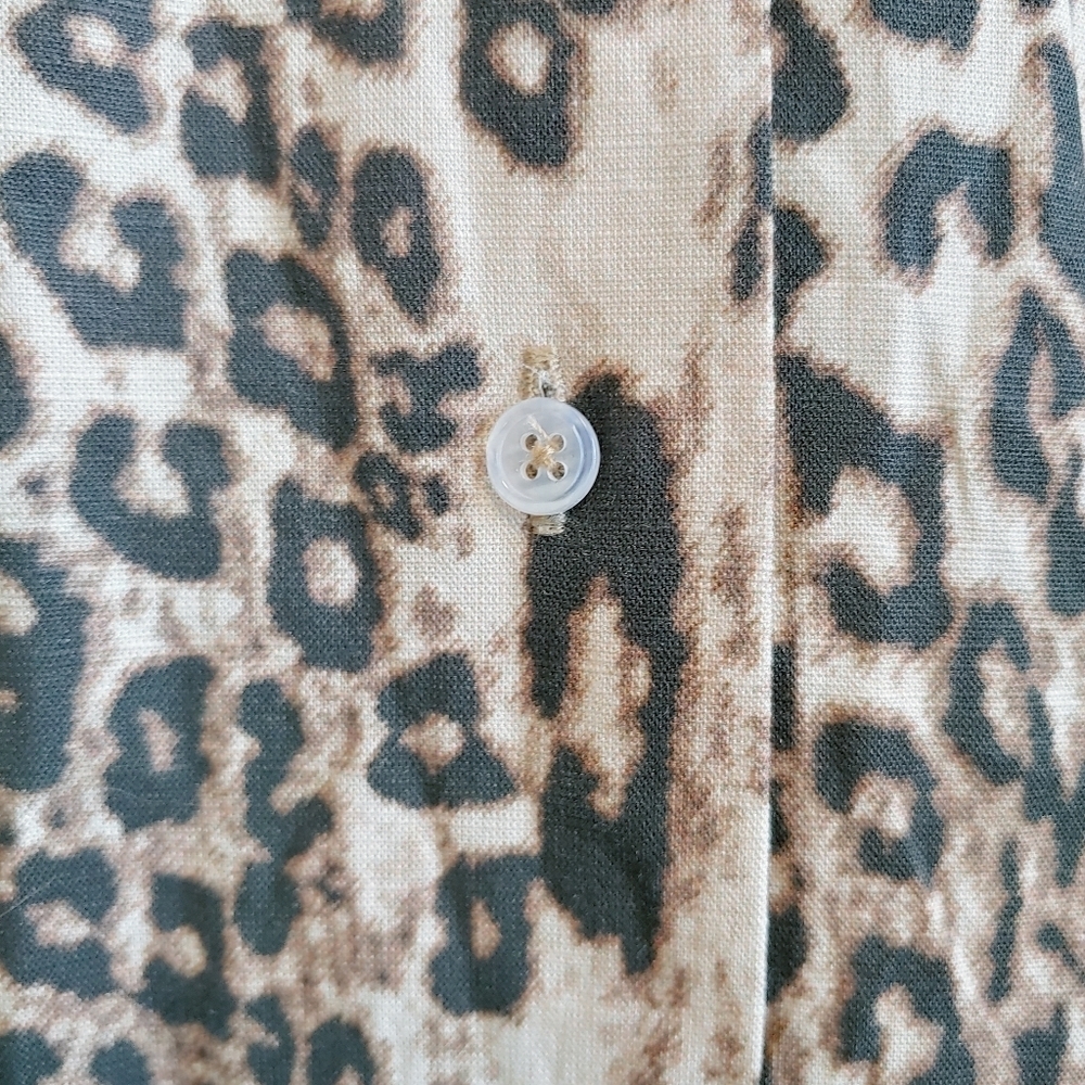 House of CB London Animal Print Short Sleeves Shirt Sz M Contemporary Casual - Picture 3 of 12